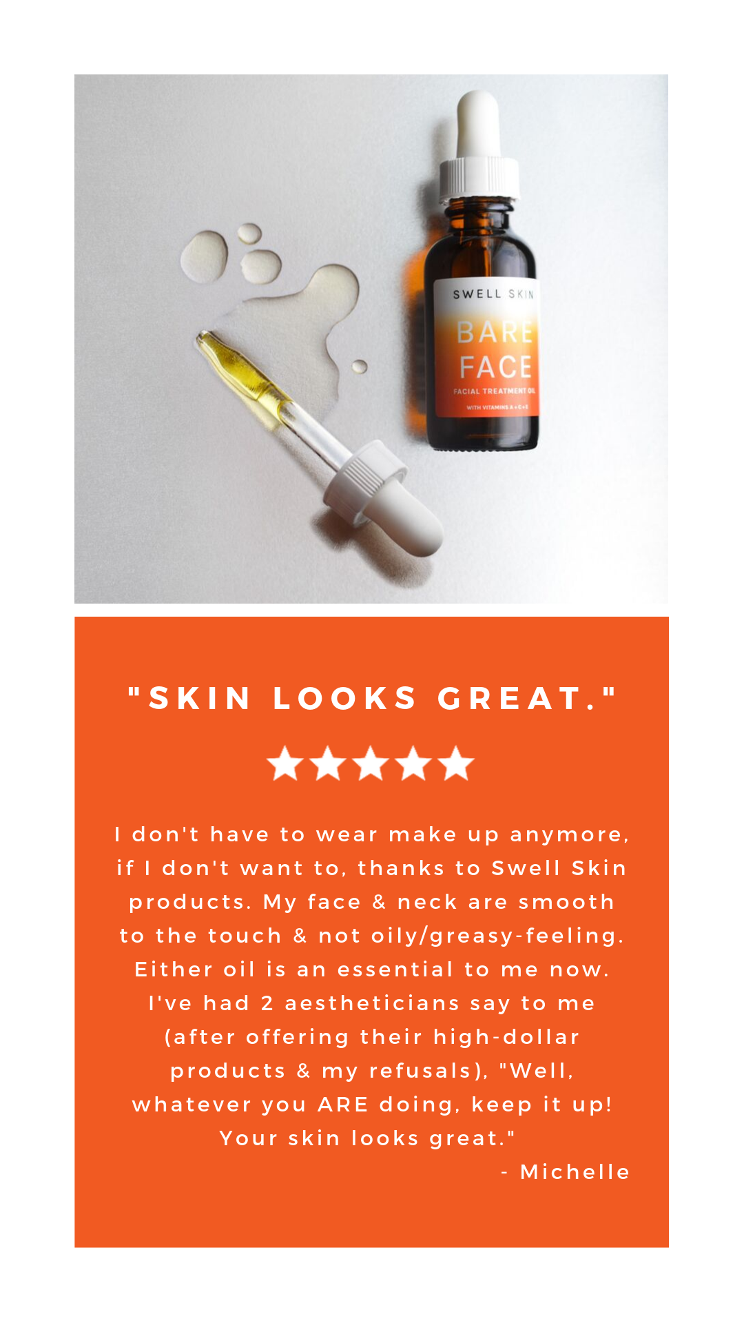 BARE FACE Antioxidant Glow Facial Oil Moisturizer - Vitamins A, C, E