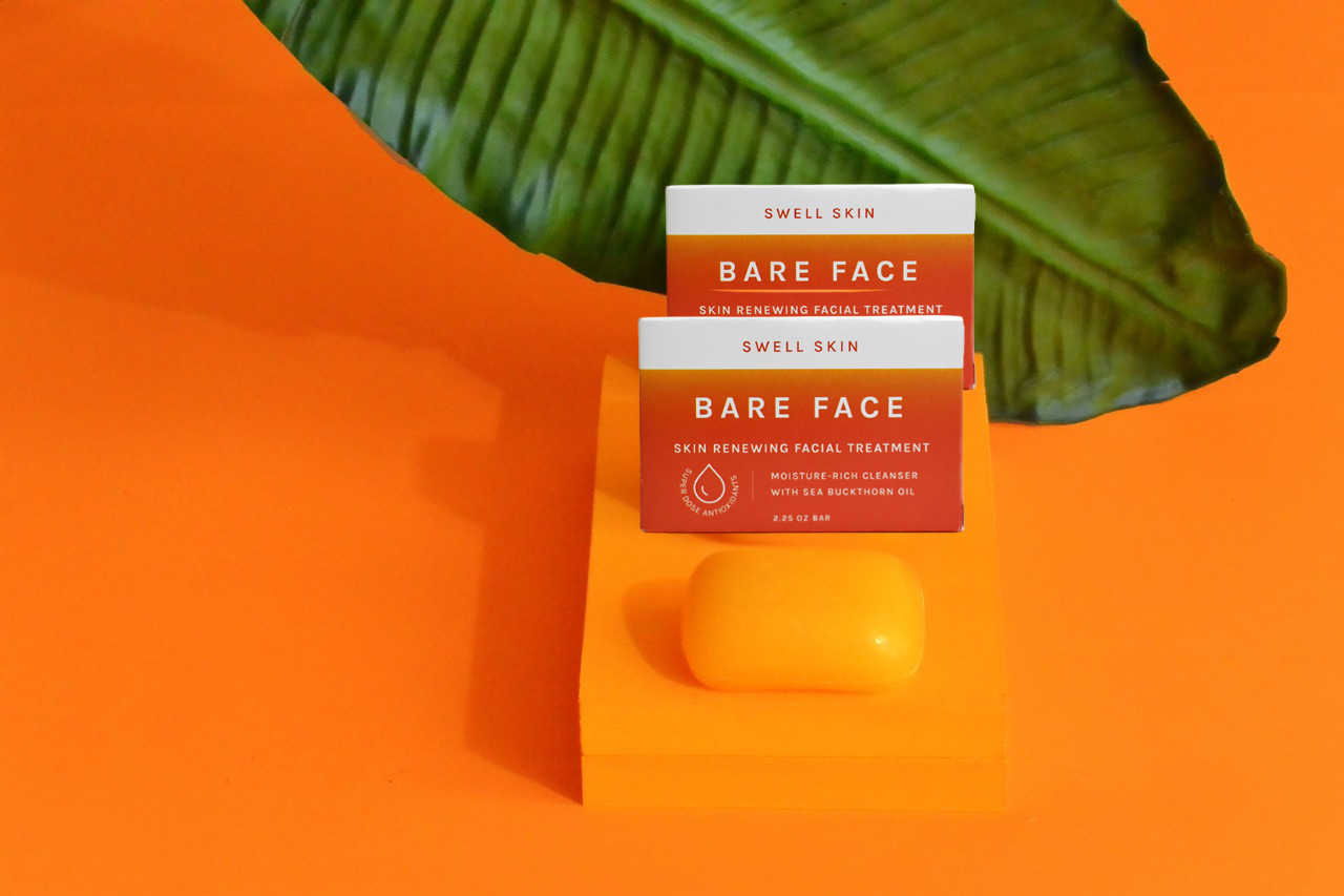 BARE FACE Facial Radiance Cleansing Bar with Sea Buckthorn. Get Healthy, Air-Brushed, Bare Faced Skin