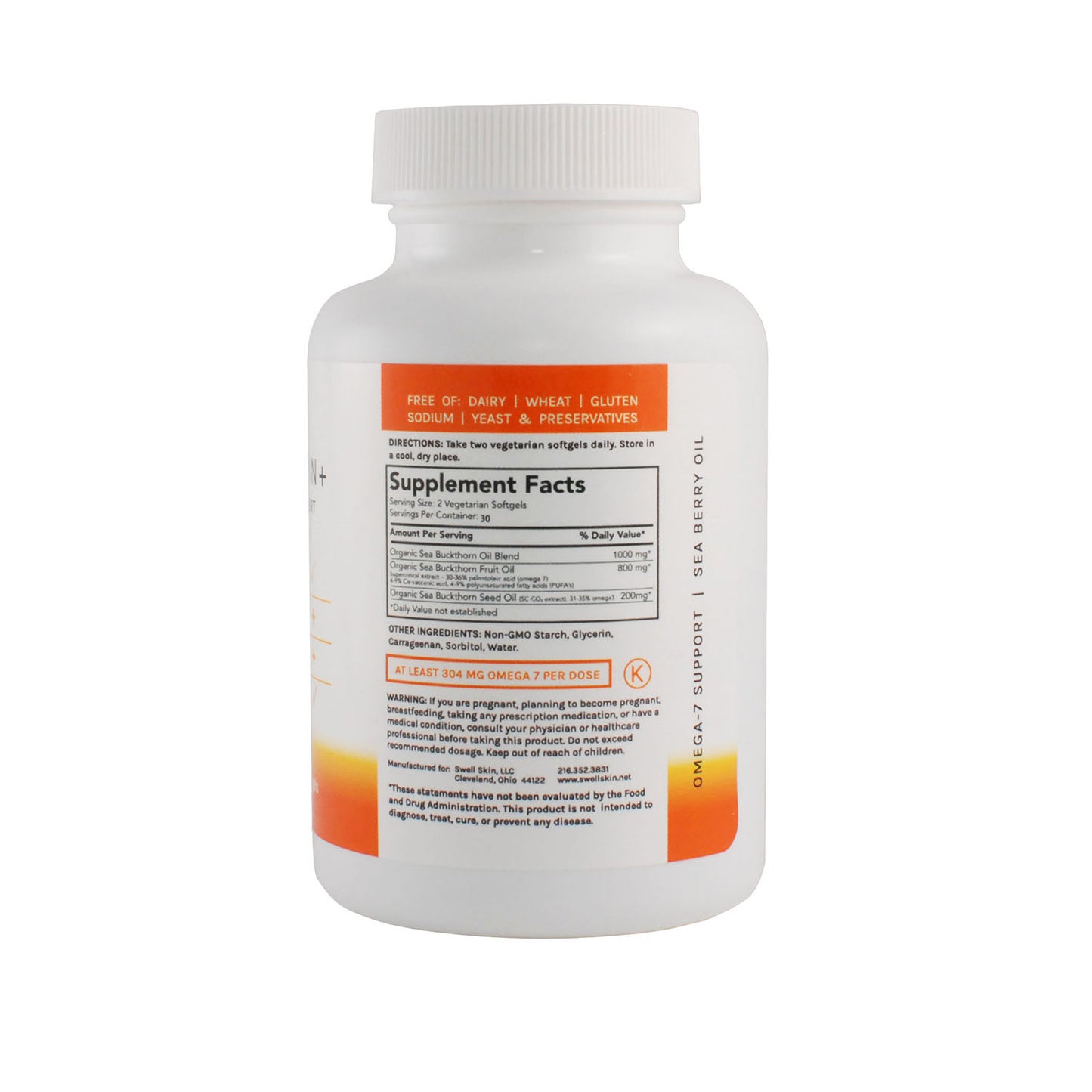 Omega 7 Sea Buckthorn Oil Vegan Soft Gels