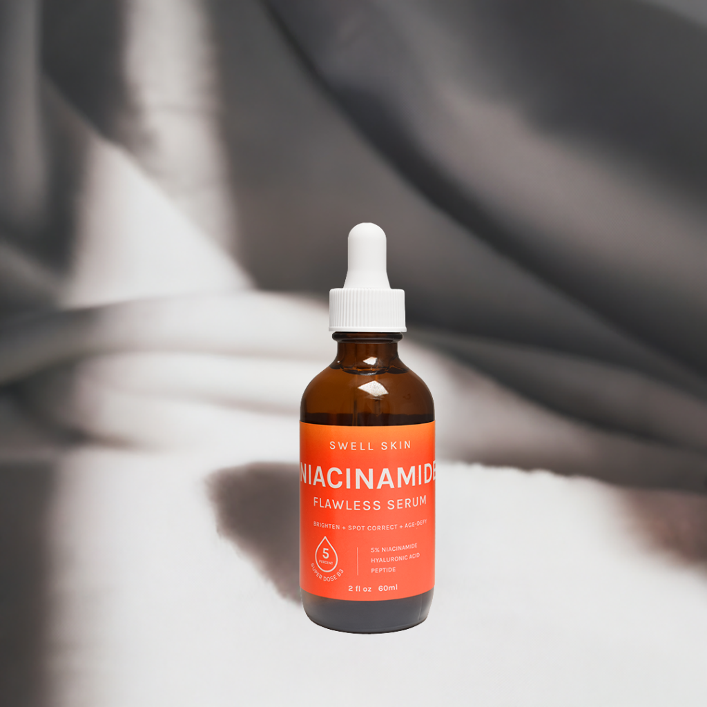 5% NIACINAMIDE (B3) FLAWLESS SKIN SERUM.  CHOOSE THIS serum for skin barrier protection, skin flaws and brightness. GET 20% OFF. Use code SUPERDOSE20