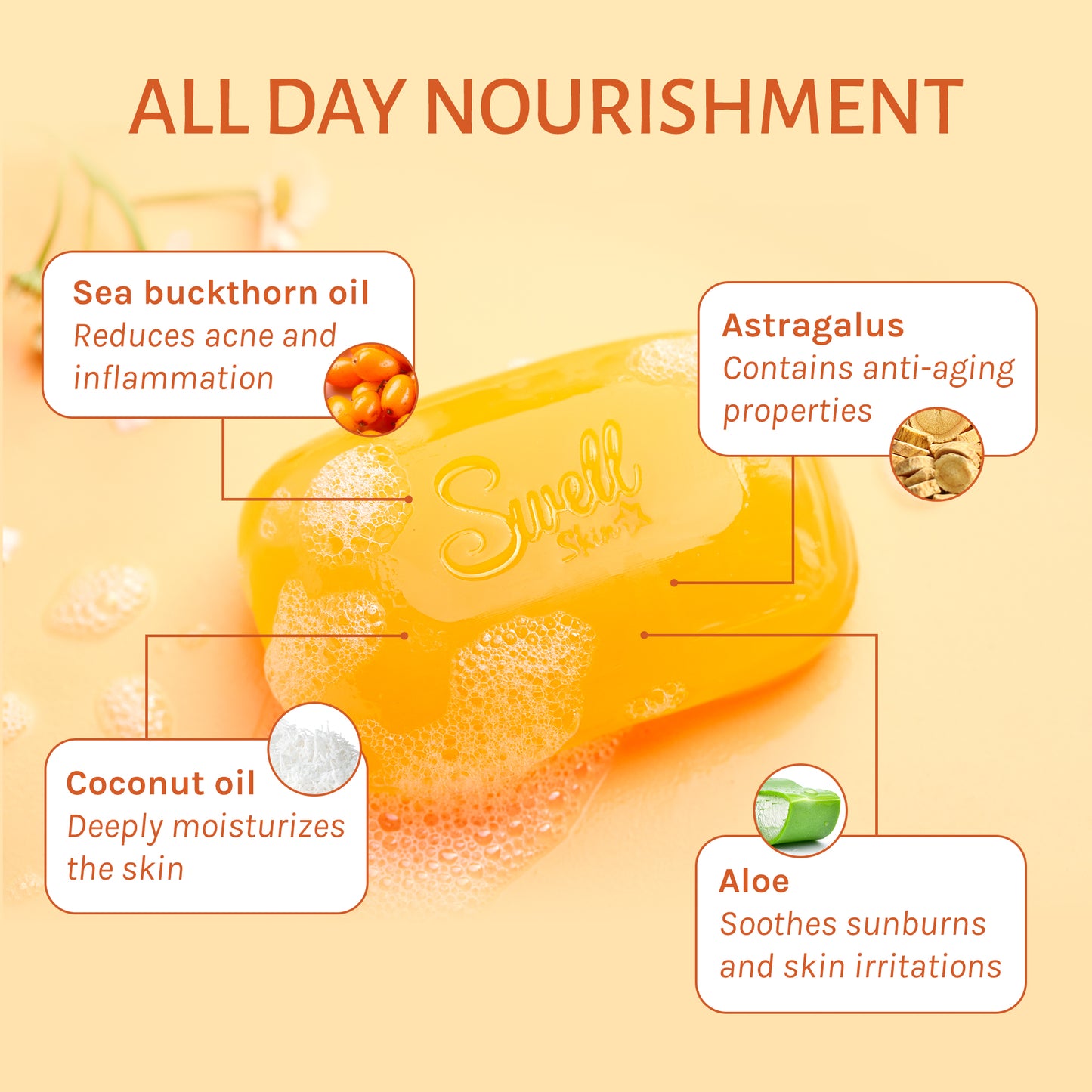 BARE FACE Facial Radiance Cleansing Bar with Sea Buckthorn.  Get Healthy, Air-Brushed,  Bare Faced Skin