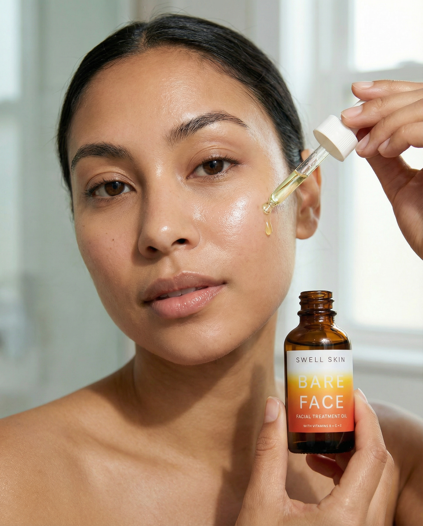 BARE FACE Antioxidant Glow Facial Oil Moisturizer - Vitamins A, C, E